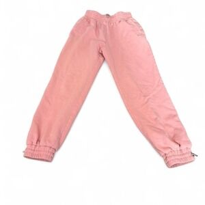 For Love & Lemons Pink Terry Jogger Sweatpants Women's S Drawstring Waist Cinch